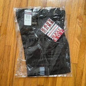 Bugle Boy Black Pants Boys Chino Pants Prep School Uniform w/ Belt Sizes 8